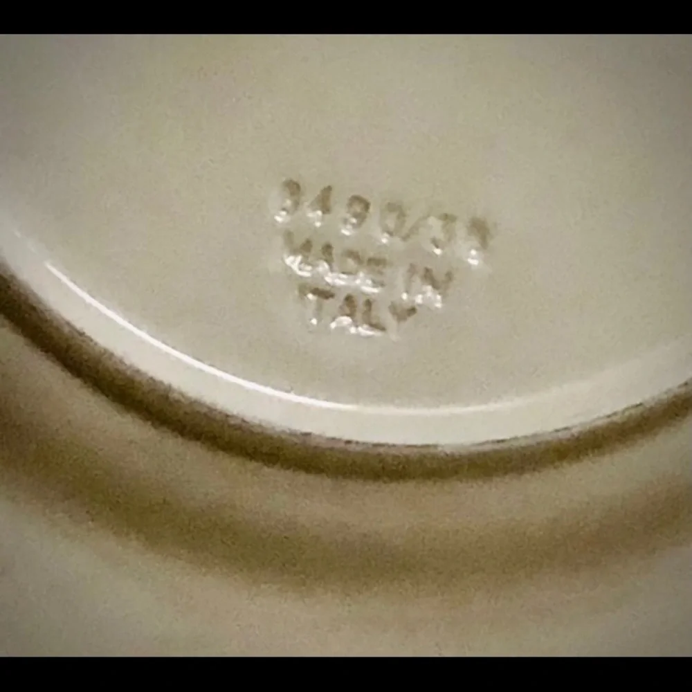Melinda Classic Pattern Hand Painted Blues Platter Pier 1 15in Chop Plate Italy